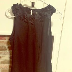 Saks Fifth Avenue Black flowing sleeveless blouse